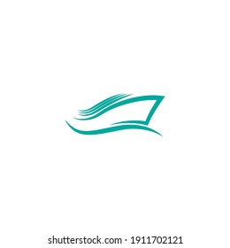 Cruise ship logo icon design template vector illustration