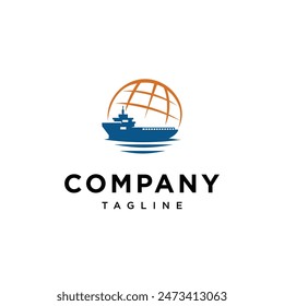 Cruise ship logo icon vector template.eps