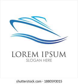 Cruise ship logo images illustration design