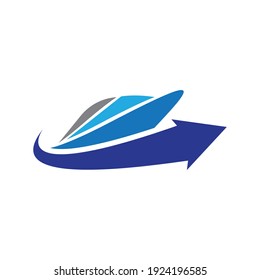 Cruise ship logo images  illustration design