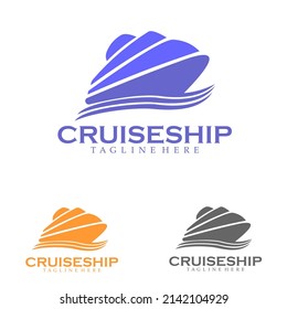 cruise ship logo modern minimalist