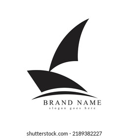 cruise ship logo. sea sailing ship logo design editable, simple.