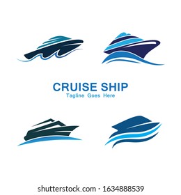 Cruise Ship Logo Simple Template Vector Stock Vector (Royalty Free ...