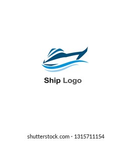 Cruise ship logo template