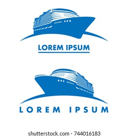 cruise ship logo template