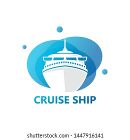 Cruise Ship Logo Template Design Vector, Emblem, Design Concept, Creative Symbol, Icon