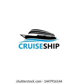 Cruise Ship Logo Template Design Vector, Emblem, Design Concept, Creative Symbol, Icon