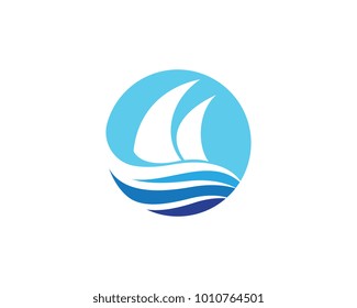 cruise ship Logo Template vector icon design