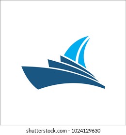 cruise ship Logo Template vector icon design
