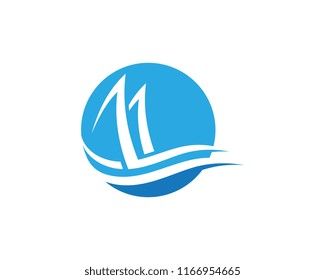 Cruise ship Logo Template vector icon illustration design