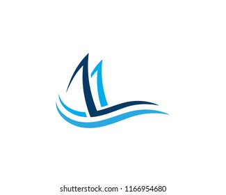 Cruise ship Logo Template vector icon illustration design