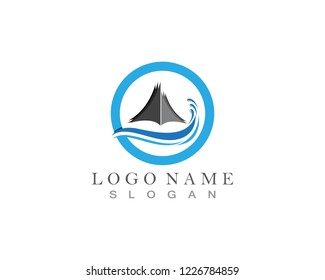 cruise ship Logo Template vector icon design