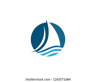 cruise ship Logo Template vector icon design