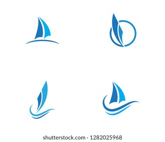 Cruise ship Logo Template vector icon illustration design
