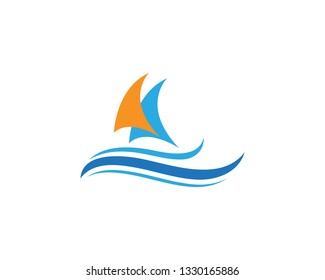 cruise ship Logo Template vector icon design