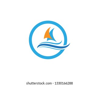 cruise ship Logo Template vector icon design