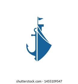 cruise ship Logo Template vector icon design