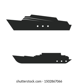 Cruise ship Logo Template vector icon illustration design