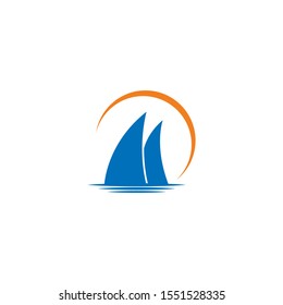 cruise ship Logo Template vector icon design