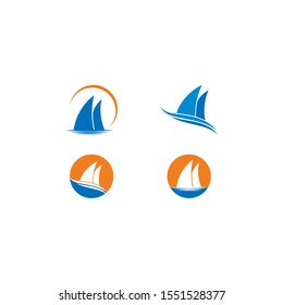 cruise ship Logo Template vector icon design
