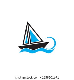 cruise ship Logo Template vector icon design
