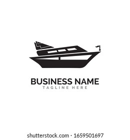 Design der Vektorillustration des Logos für Kreuzfahrtschiffe