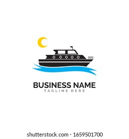 cruise ship Logo Template vector icon design