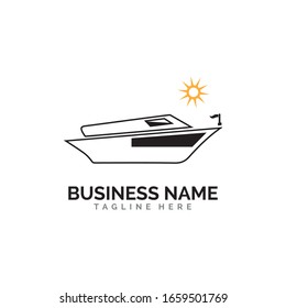 cruise ship Logo Template vector icon design