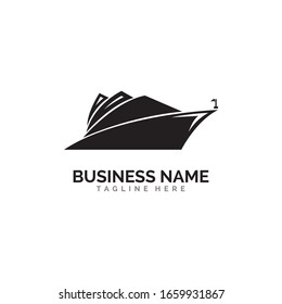cruise ship Logo Template vector icon design