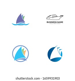 cruise ship Logo Template vector icon design