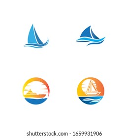 diseño de icono vectorial de la plantilla de logotipos de crucero