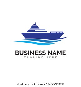 cruise ship Logo Template vector icon design