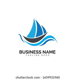 cruise ship Logo Template vector icon design