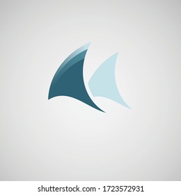 Cruise ship logo template vector blue color