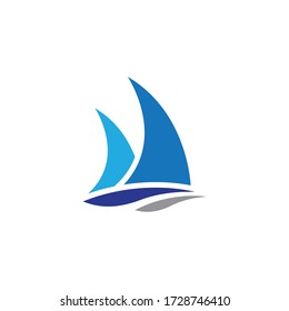 Cruise ship logo template vector icon illustration