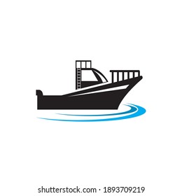 Cruise ship Logo Template vector icon illustration design