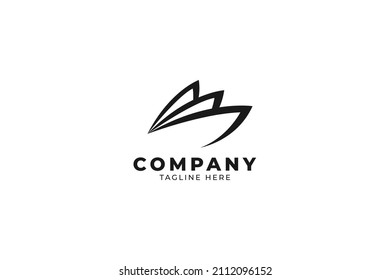 Cruise ship logo template vector
