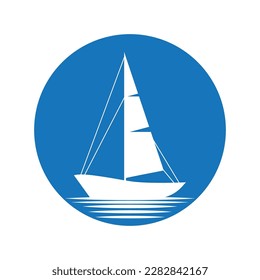 Cruise ship Logo Template vector icon illustration design