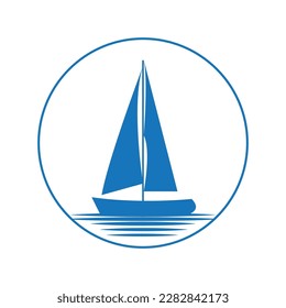 Diseño de ilustraciones de vectores de plantillas de logotipos de crucero