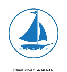 Cruise ship Logo Template vector icon illustration design