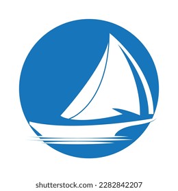 Cruise ship Logo Template vector icon illustration design
