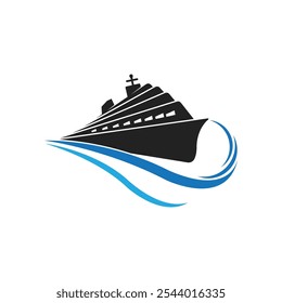 crucero Logo Plantilla Vector icono diseño