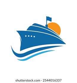 crucero Logo Plantilla Vector icono diseño