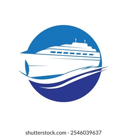 crucero Logo Plantilla Vector icono diseño