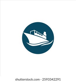 Cruise ship logo template VECTOR