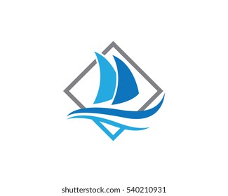 cruise ship Logo Template vector icon design