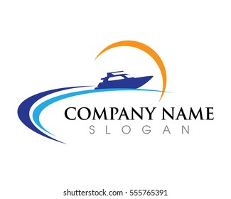 cruise ship Logo Template vector icon design
