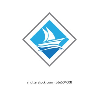 cruise ship Logo Template vector icon design