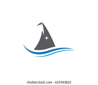 cruise ship Logo Template vector icon design
