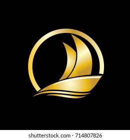 cruise ship Logo Template vector icon design